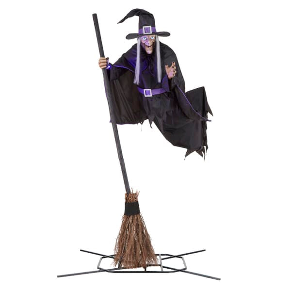 12 ft. Giant Sized Animated LED Hovering Witch