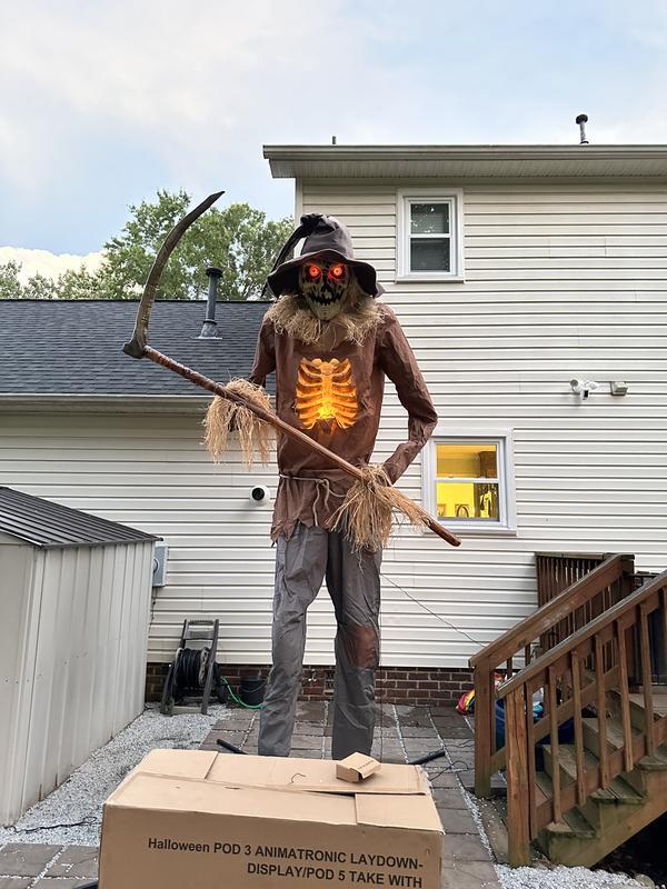 12-ft Lighted Animatronic Scarecrow