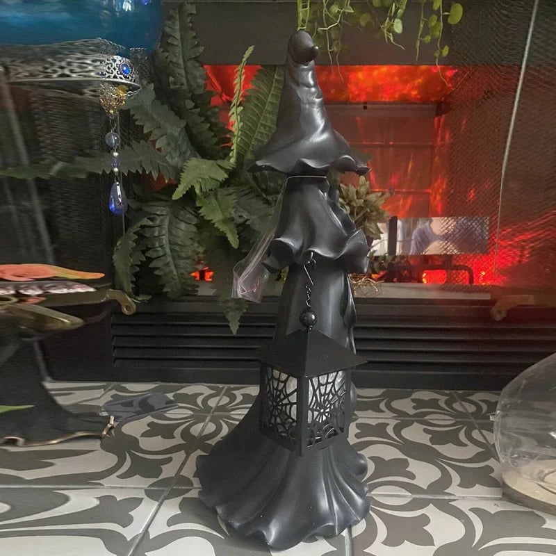 Halloween Presale 49% Off Today🎃Witch With Lantern Decoration👻