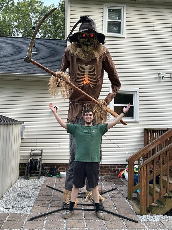 12-ft Lighted Animatronic Scarecrow