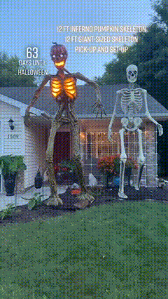 πβ¨12 ft. Giant-Sized Skeleton with LifeEyes