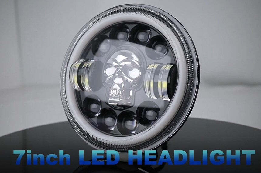 🔥FREE SHIPPING - 7 inch Skull LED Headlights
