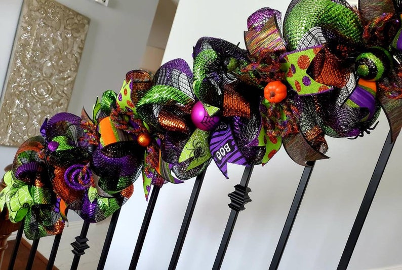 Halloween Garland, mantel garland, staircase garland, fireplace garland, halloween door garland, halloween mantle garland