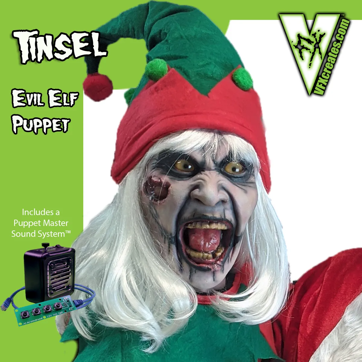 Tinsel Evil Elf Puppet