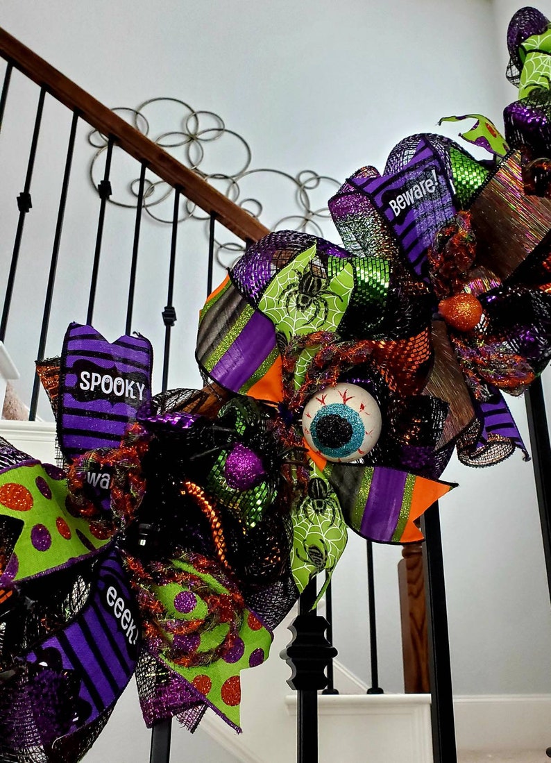Halloween Garland, mantel garland, staircase garland, fireplace garland, halloween door garland, halloween mantle garland