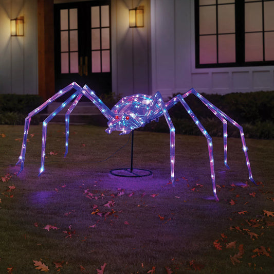 Pre-Lit Prismatic Spider