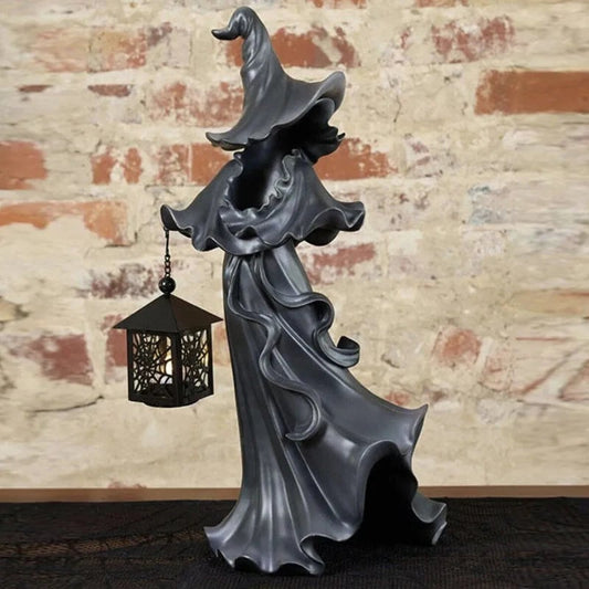 Halloween Presale 49% Off Today🎃Witch With Lantern Decoration👻