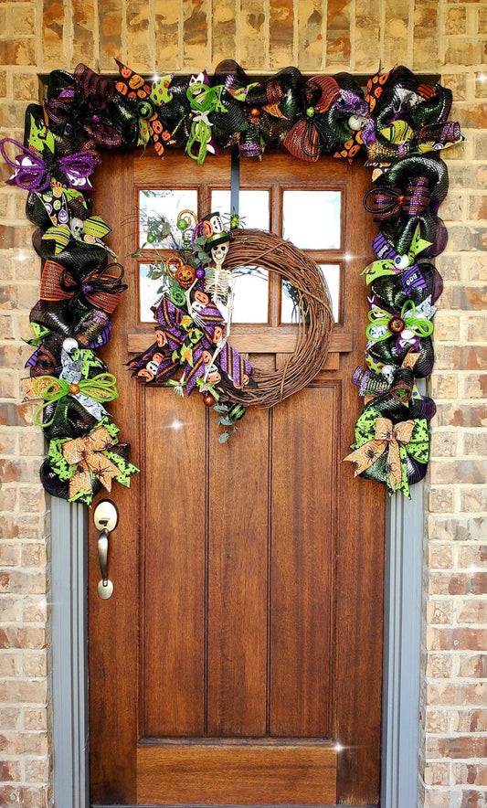 Halloween Garland, mantel garland, staircase garland, fireplace garland, halloween door garland, halloween mantle garland