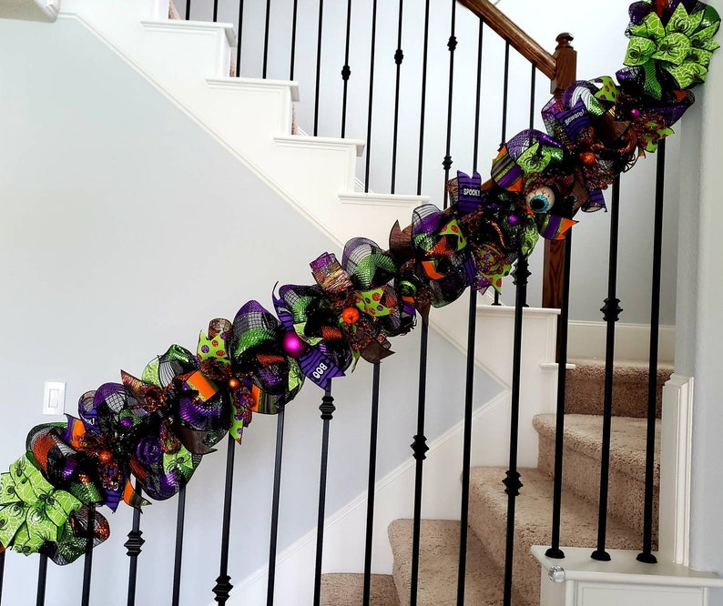 Halloween Garland, mantel garland, staircase garland, fireplace garland, halloween door garland, halloween mantle garland