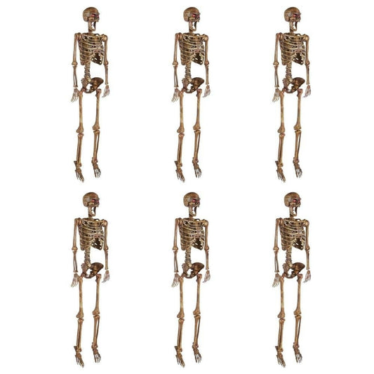 Poseable Pitted Skeleton with LED Eyes (6-Pack)