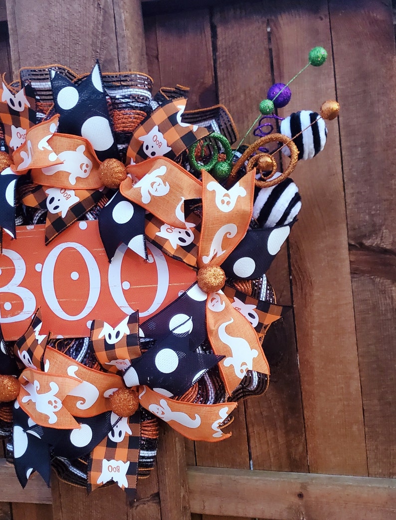 Ghost wreath, halloween front door wreath, halloween wreath for front door, halloween ghost wreath, cute halloween wreath, Halloween decor