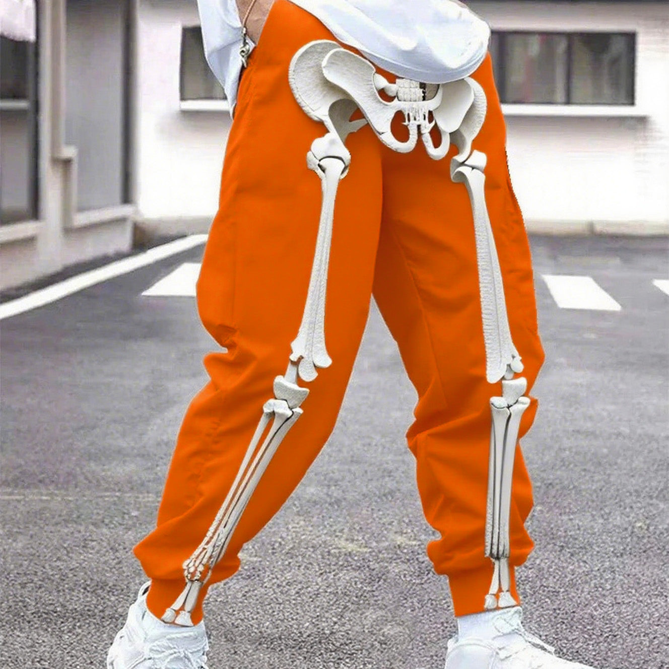 Halloween Skeleton Human Anatomy Inspired Printed Sports Sweatpants