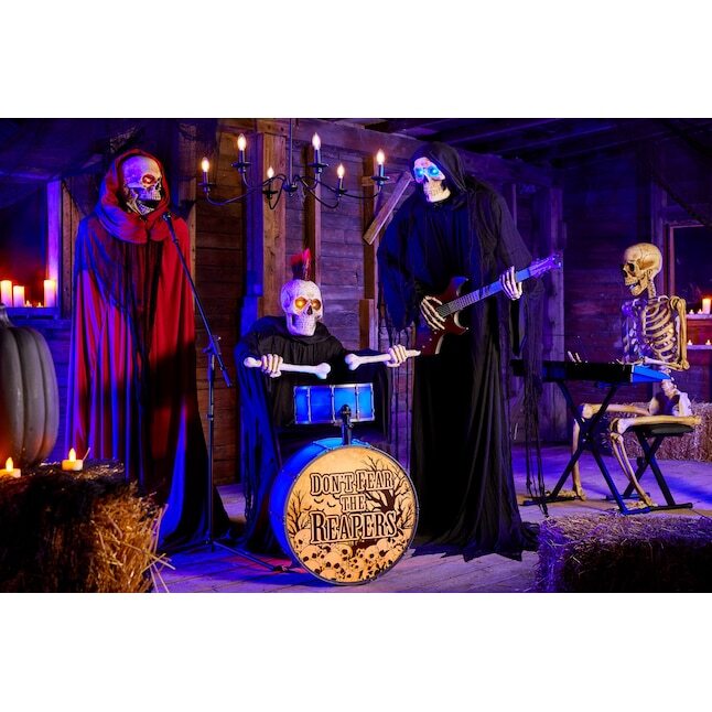 4-ft Animatronic Bluetooth Reaper with Band Drums