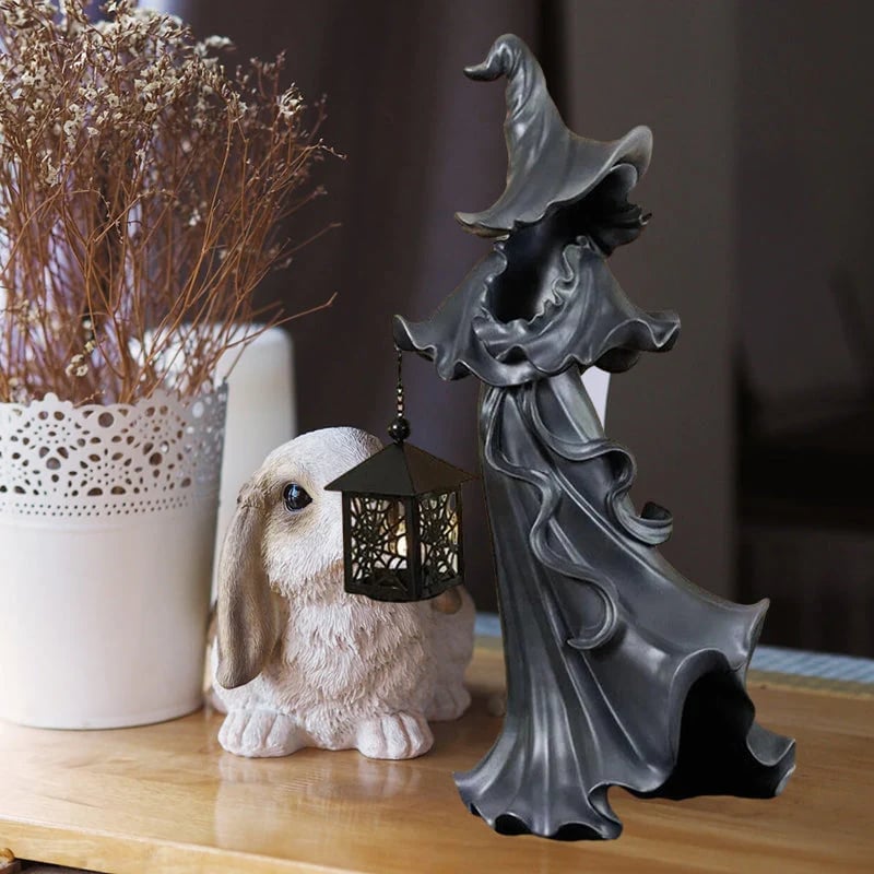 Halloween Presale 49% Off Today🎃Witch With Lantern Decoration👻