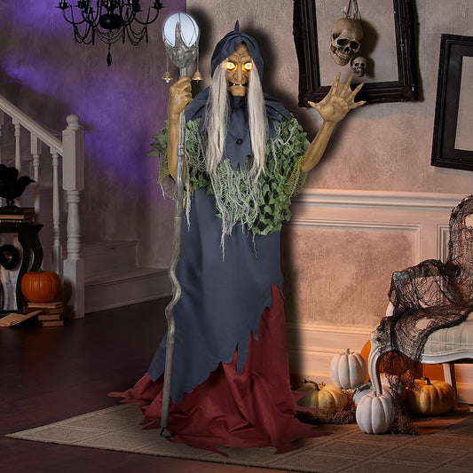 6-ft Haunted Harbor Talking LED Ethel the Sea Witch Animatronic
