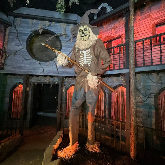 12-ft Lighted Animatronic Scarecrow