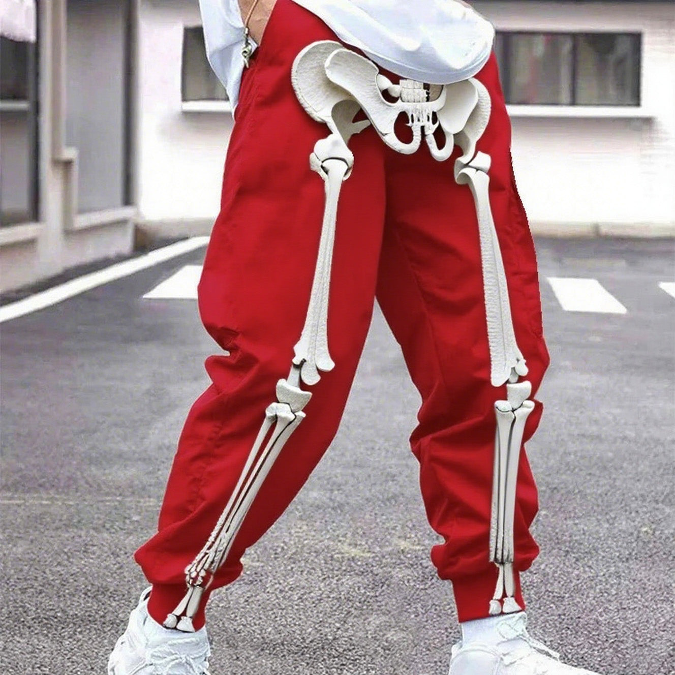 Halloween Skeleton Human Anatomy Inspired Printed Sports Sweatpants