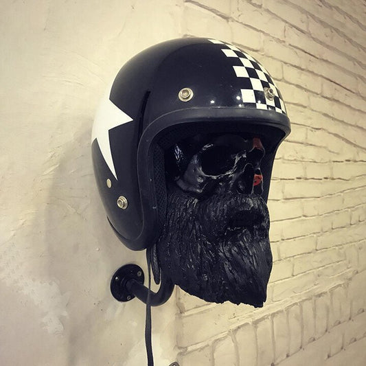 ☠️Motorcycle skull helmet holder (🎁gift for bikers)