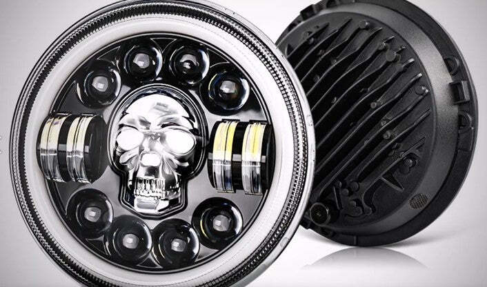 🔥FREE SHIPPING - 7 inch Skull LED Headlights