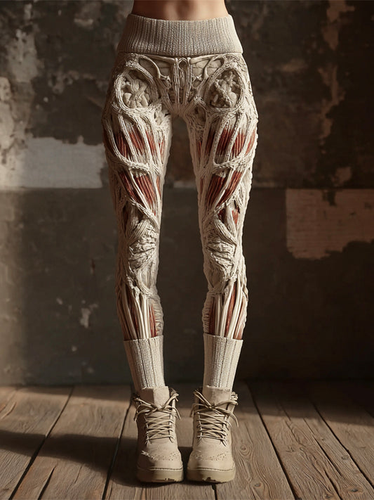 Halloween Muscle Anatomy Art Women's Knit Leggings