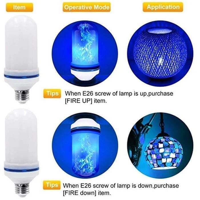 LED Flame Effect Light Bulb-With Gravity Sensing Effect