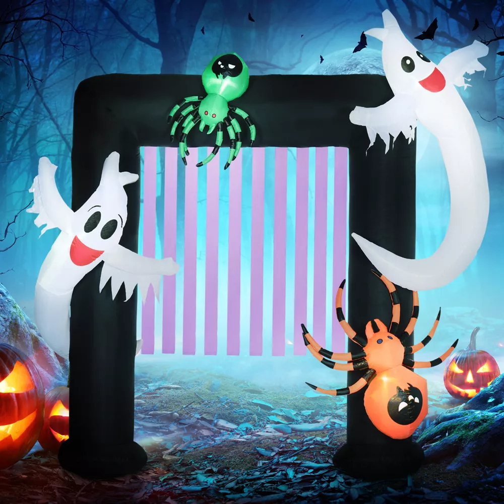 Inflatable Ghost and Spider Archway
