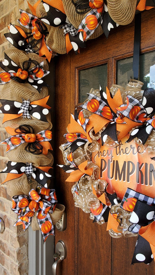 Halloween garland, Halloween garland for front door, Halloween wreath, g