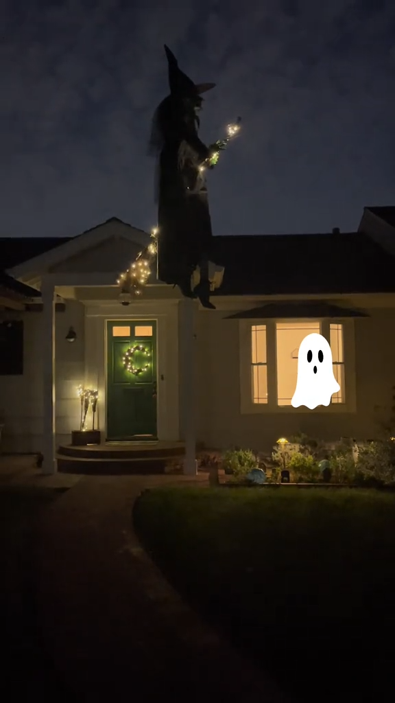 7 ft. LED Hovering Fly Witch