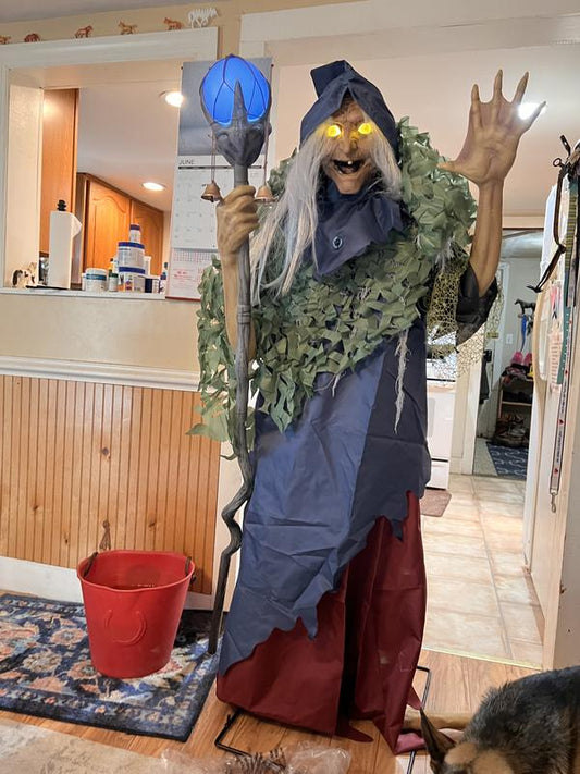6-ft Haunted Harbor Talking LED Ethel the Sea Witch Animatronic