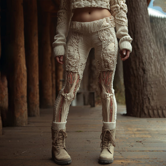 Halloween Anatomy Art Ancient Tailored Pants