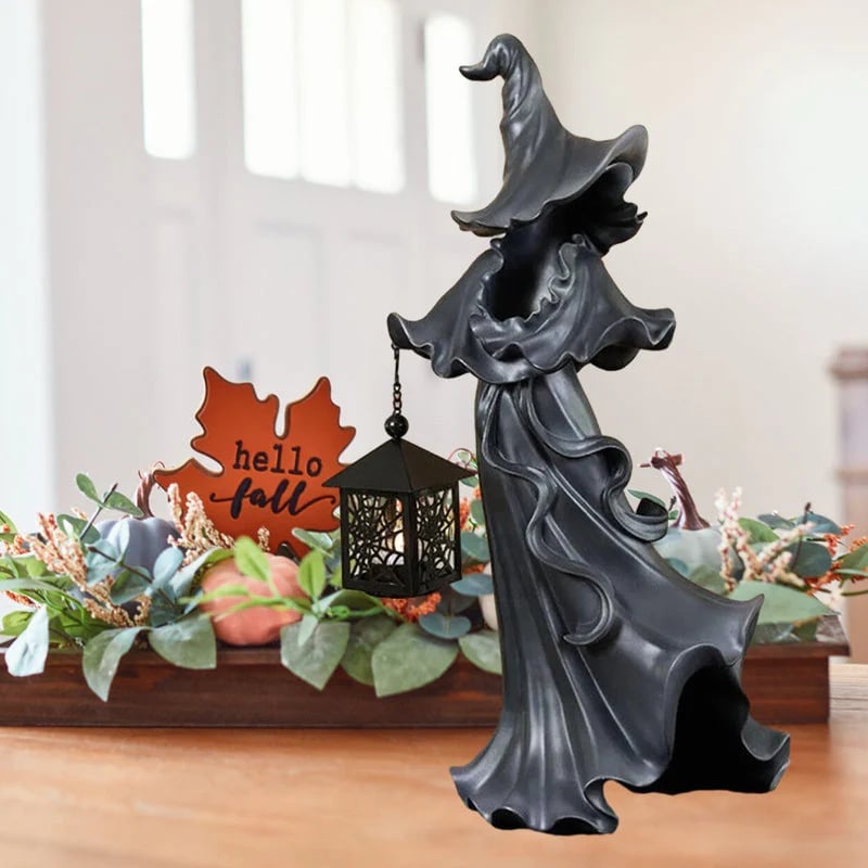 Halloween Presale 49% Off Today🎃Witch With Lantern Decoration👻
