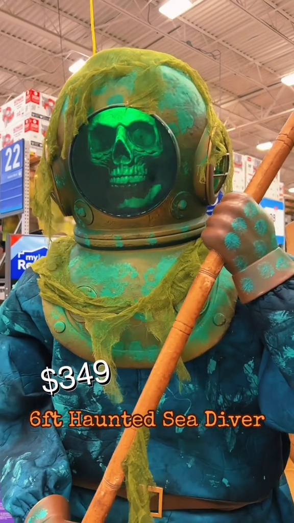 6-ft Haunted Harbor Talking LED Steering Captain Animatronic