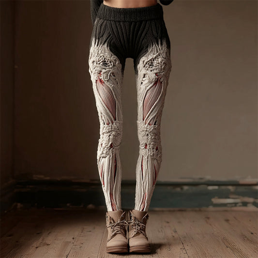Halloween Muscle Anatomy Art Women's Knit Leggings