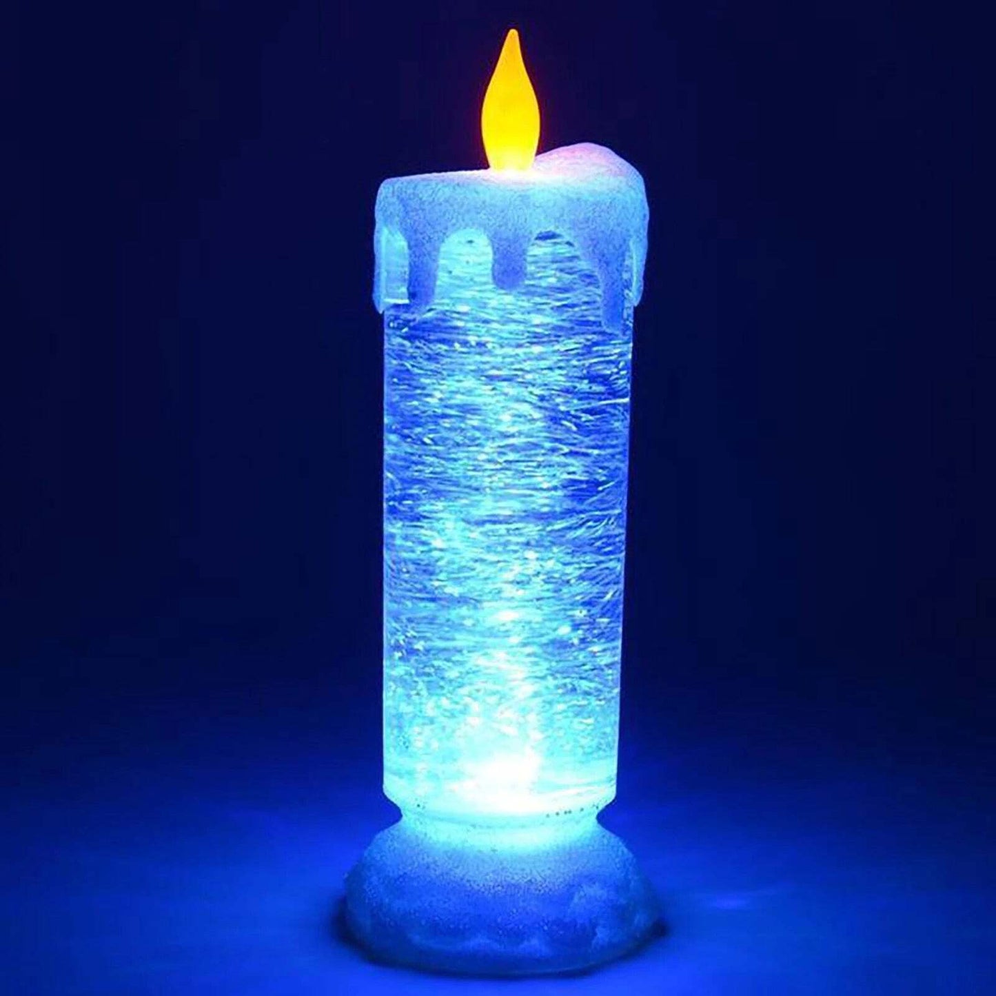 Color Changing Glitter LED Rotating Crystal Candle Light