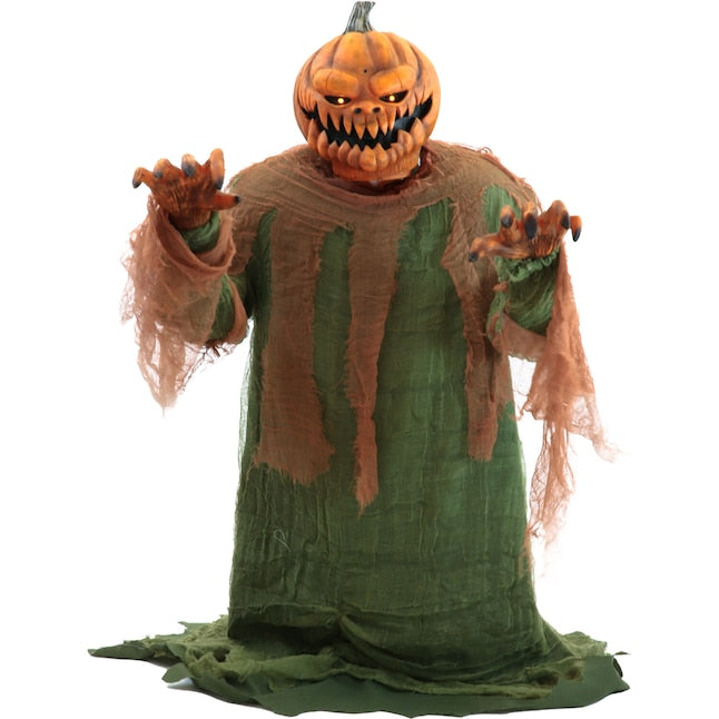 Haunted Hill Farm 4-ft Freestanding Talking Lighted Scarecrow Animatronic