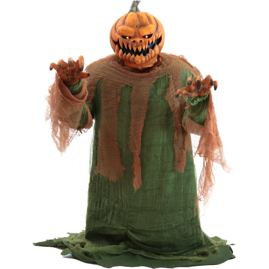 Haunted Hill Farm 4-ft Freestanding Talking Lighted Scarecrow Animatronic
