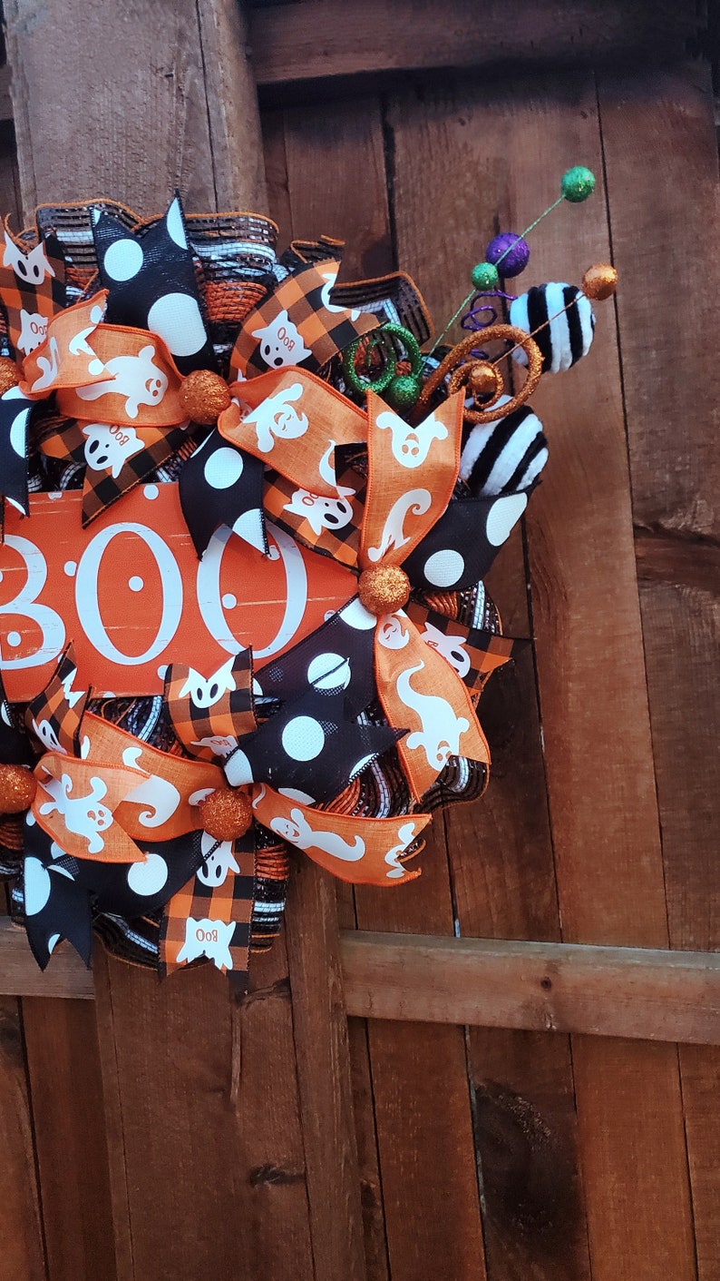 Ghost wreath, halloween front door wreath, halloween wreath for front door, halloween ghost wreath, cute halloween wreath, Halloween decor