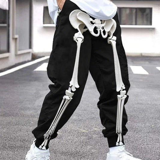 Halloween Skeleton Human Anatomy Inspired Printed Sports Sweatpants