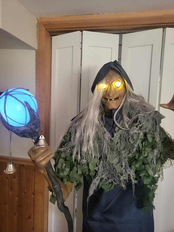 6-ft Haunted Harbor Talking LED Ethel the Sea Witch Animatronic