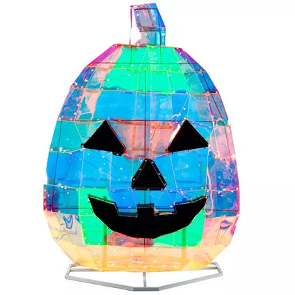 Light-Up Holographic Jack-o'-Lantern Pumpkin, 3ft - Halloween Decoration