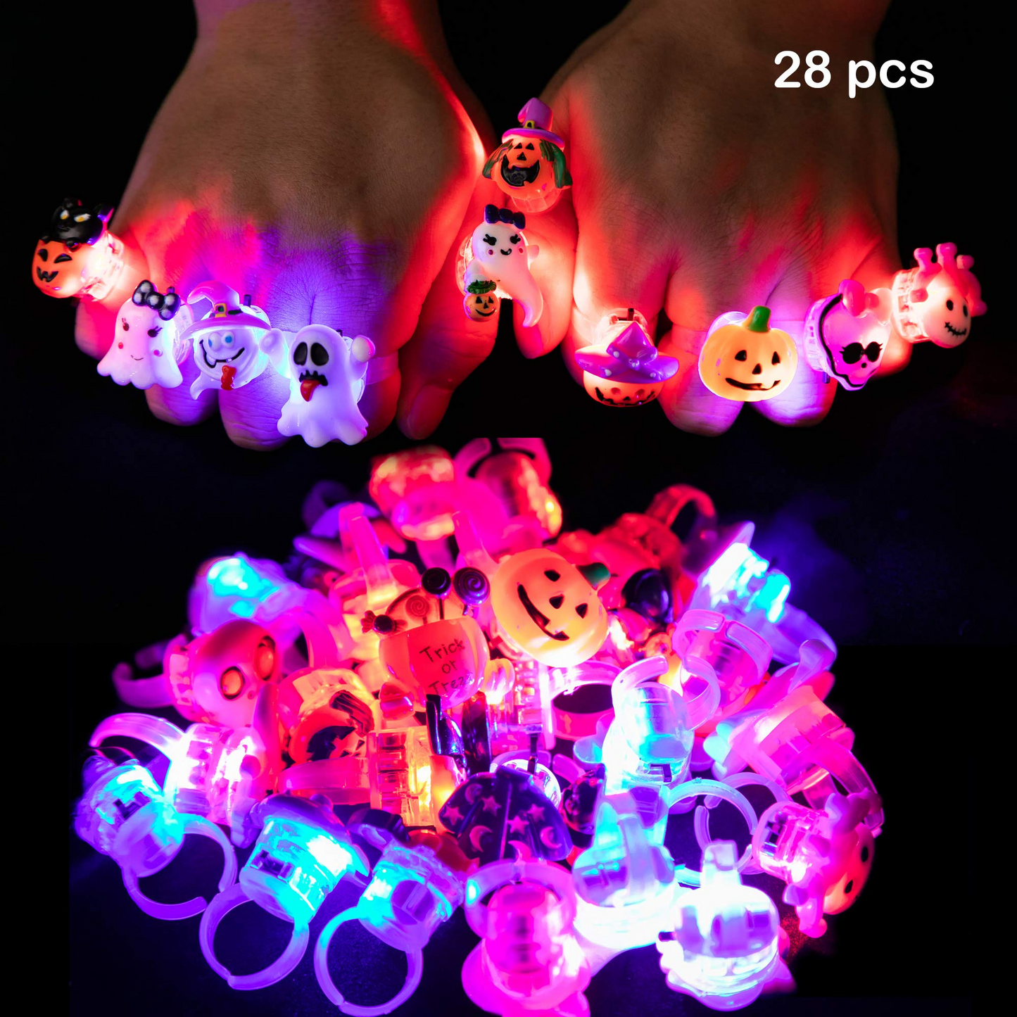 🔥Spooky Halloween Led Light Up Rings