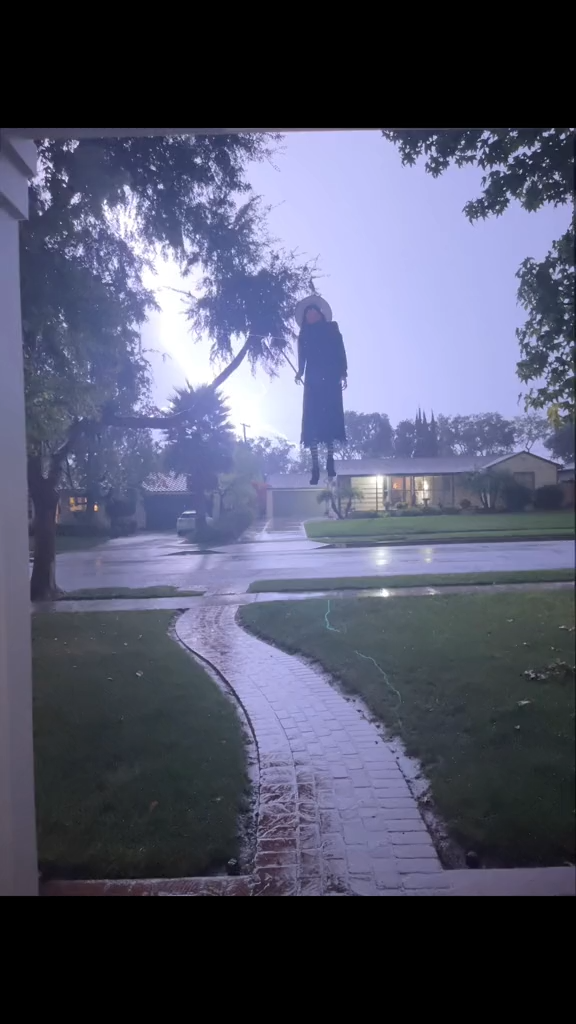 7 ft. LED Hovering Fly Witch