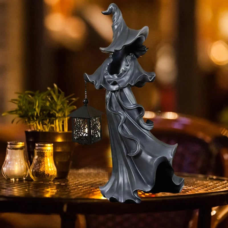Halloween Presale 49% Off Today🎃Witch With Lantern Decoration👻