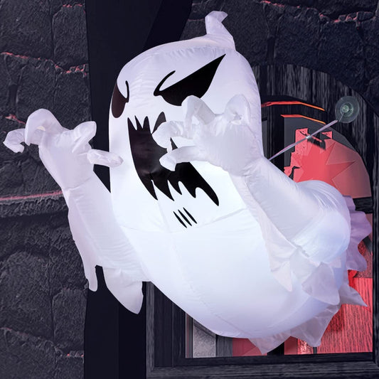 Halloween Flying Ghost Broke Out from Window