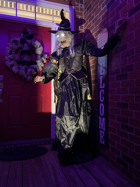 6' Pre-Lit Animated Vintage Witch
