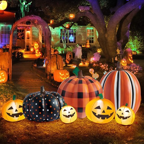 (🎃Halloween Early Sale-50% OFF)Led Yard Pumpkins Inflatable Decorated