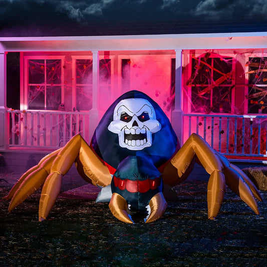 Giant Spider with Halloween Skull Markings
