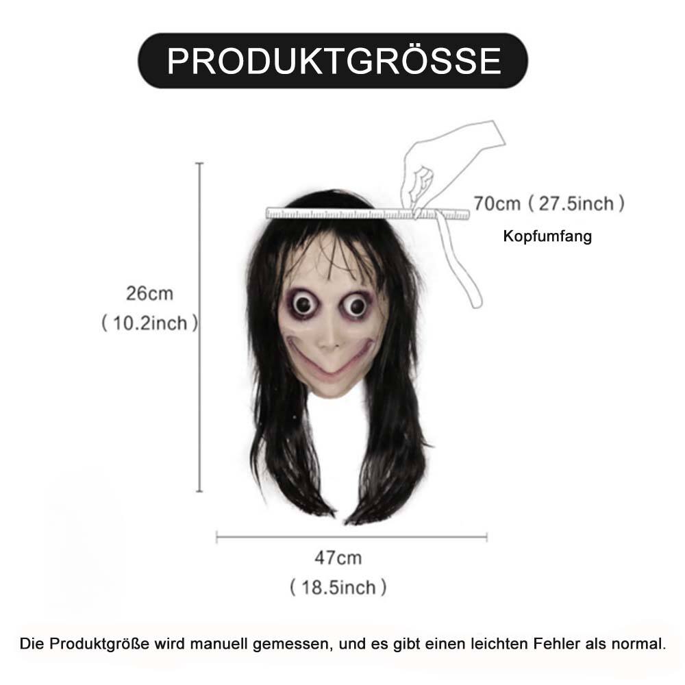 HiBienen 😱50 % RABATT👻Halloween Ghost Girl MOMO Horrormaske