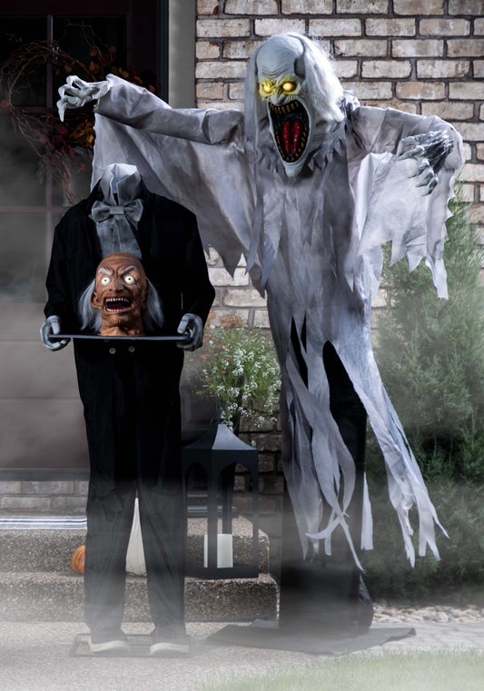 Head on a Platter Butler Halloween Decoration