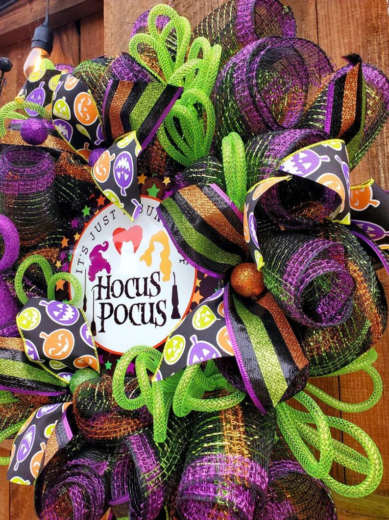 Hocus pocus wreath, hocus pocus front door wreath, halloween wreath, halloween wreath for front door, hocus pocus decor, halloween decor